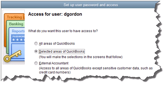 Setting up user access in QB Picture1