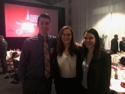 Connor Slattery, Lauren Sutorius and Mackenzie Myers, future EFPR Group employees in the Fall