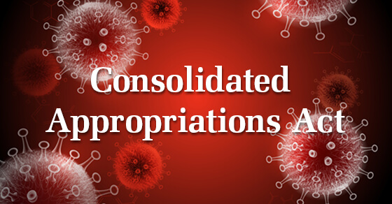 red background with white text "Consolidated Appropriates Act" 