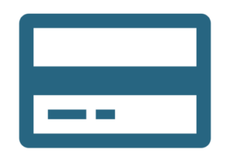 outline of a credit card