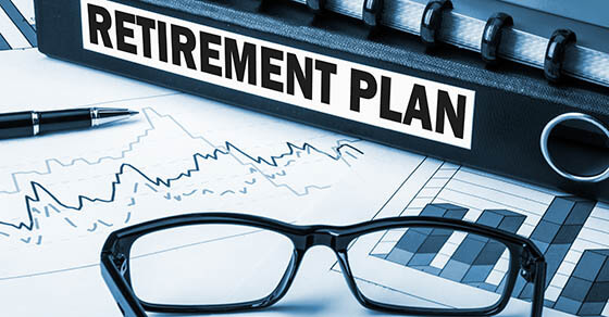 retirement plan label on document folder