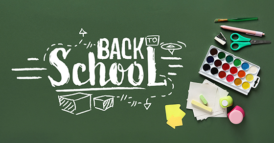 image of school items like post-it notes, pencil and the words "Back to School"
